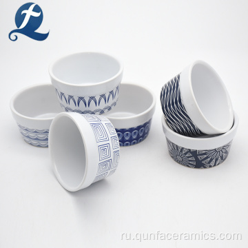 Керамическая глазурованная белая оптом Ramekin